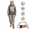 Anti Mosquito Clothing Mosquito Suit Mosquito Protection 4PCS Translucent Breathable Mosquito Nets Adjustable Mosquito Suit Foldable Mosquito Protection for Camping Cycling Fishing Hiking L/XL view 2
