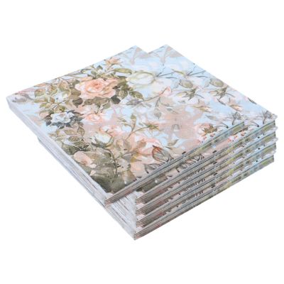 GLEAVI Patterned Paper Napkins 2-ply 100% Wood Pulp 20pcs Per Pack Colorful Floral Party Napkins for Birthday Dinner and Holiday Tableware Supplies  5 Packs