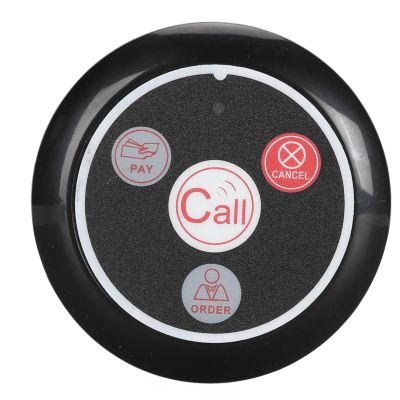 Waterproof Wireless Call Button, Long Distance Pager System for Restaurant, 3 Functions for Cafe Bar Canteen