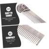 Angoily 2pcs Portable Skull Design Beard Comb Dual-sided Zinc Alloy Hairdressing Tool for Men Ergonomic Travel-friendly Irritation for Grooming and Styling Beards view 4