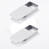 2Pcs Dental Floss Portable Case, Metal Rectangular Sliding Floss box Small Tins with Lids for Travel, Portable Travel Floss Box, Convenient Dental Floss Dispenser 3.15 x 1.96 x 0.54 IN (Silver) view 1