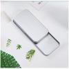 2Pcs Dental Floss Portable Case, Metal Rectangular Sliding Floss box Small Tins with Lids for Travel, Portable Travel Floss Box, Convenient Dental Floss Dispenser 3.15 x 1.96 x 0.54 IN (Silver) view 4