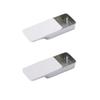 2Pcs Dental Floss Portable Case, Metal Rectangular Sliding Floss Boxes Small Tins with Lids for Travel, Portable Travel Floss Box, Convenient Dental Floss Dispenser 3.15 x 1.96 x 0.54 in (White) view 1