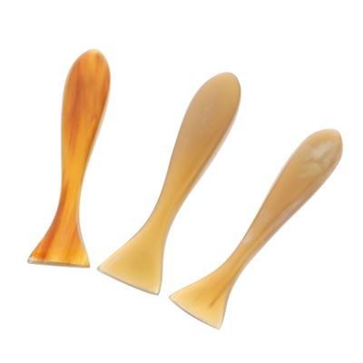 Gatuida 3pcs Horn Scraping Sticks Massage Rods for Home Facial Massage and Skin Care