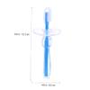 Gatuida Silicone Baby Toothbrush for Infants, Blue Soft Infant Oral Brush with Training Function, Food-Grade Safe Silicone Toothbrush for Baby Gum Care and Teething Assistance view 2
