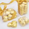 Wyeland Confectionery Luxury Milk Chocolate Hearts - For Wedding Favours, Anniversary, and Mothers Day - 30 Gold Hearts view 3
