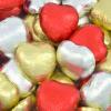 Wyeland Confectionery Gold, Red, and Silver Luxury Milk Chocolate Hearts Foil-Wrapped - Pack of 30 - For Wedding Favours and Mothers Day view 2
