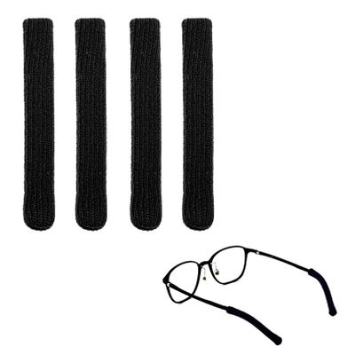 2 Pairs Eyeglass Ear Cushions,Knitting Cotton Fabric Anti-Slip Elastic Glasses Grips,Eyeglass Temple Tips Eyeglass Ear Pads,Knitted Cotton Anti Slip Temple Pads for Sunglasses Glasses Reading Glasses
