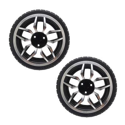 2 Pcs 9inch Wheelchair Rear Wheels Assembly, 215x50 Honeycomb Solid Rubber Wheelchair Replacement Wheel, Aluminum Rim for Most Electric Wheelchairs