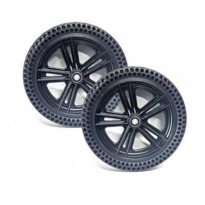 1 Pair 12 Inch Wheelchair Rear Wheels Assembly, 12x2.50 Honeycomb Solid Rubber Wheelchair Caster Wheels for Most Electric Wheelchairs with 15/32" (12mm) Bearings