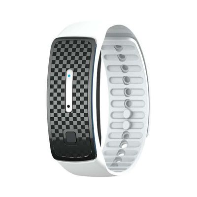 ARKEM Ultrasonic Body-Shaped Wristband, Electronic Ultrasonic Mosquito Repellent Bracelet, Intelligent Outdoor Field Anti-Mosquito Silicone Bracelet, Promote Blood Circulation-White
