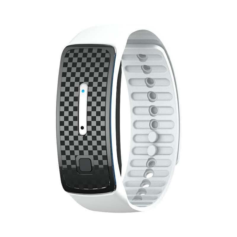 ARKEM Ultrasonic Body-Shaped Wristband, Electronic Ultrasonic Mosquito Repellent Bracelet, Intelligent Outdoor Field Anti-Mosquito Silicone Bracelet, Promote Blood Circulation-White