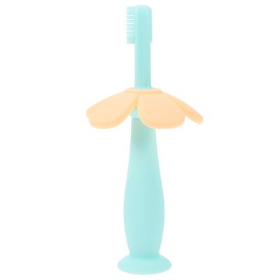 Healeved 2pcs Silicone Training Toothbrush Bristles for Boy Girl Boys and Girls Oral Care Protective Baffle for Year Old