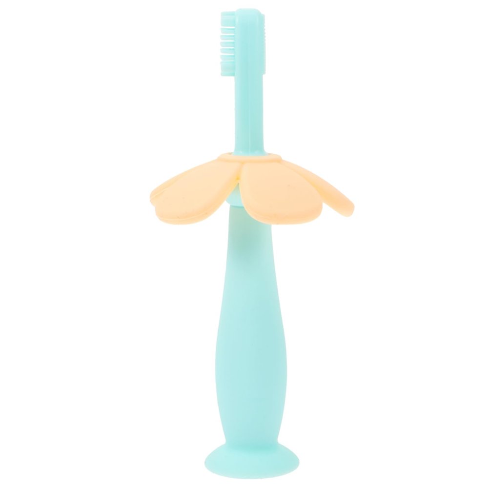 Healeved 2pcs Silicone Training Toothbrush Bristles for Boy Girl Boys and Girls Oral Care Protective Baffle for Year Old