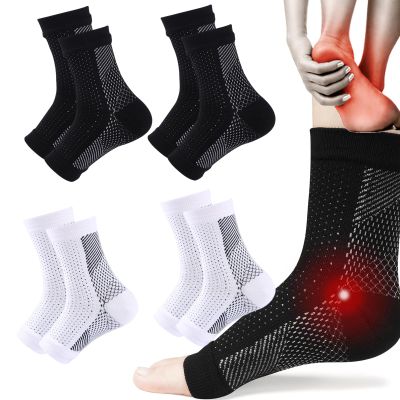 4 Pairs Plantar Fasciitis & Neuropathy Relief Socks - Compression Socks for Arch Pain, Foot Swelling & Fatigue
