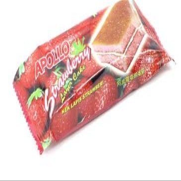 Apollo Layer Strawberry Checker Cake 24pcs (Halal) (MY)