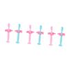 Healeved 6pcs Manual Boys and Girls Toothbrush Boy Girl Toothbrush Years Silicone Training Brush Safe Baffle First view 1