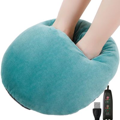 1PC Foot Warmer USB Heated Feet Warmer Clearance 3 Heating Level and 3 Timer Setting Large Soft Plush Heating Pad Foot Heater Warm Gift to Family in Winter