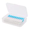 160Pcs/Box Interdental Brushes Silicone Interdental Brushes Ultra Tight Disposable Tooth Cleaner Brushes Silicone Toothpick Brush for Interdental Spaces Blue view 1