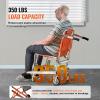 VEVOR EMS Stair Chair, 350 lbs Load Capacity, Foldable Aluminum Emergency Stair Climbing Wheelchair with 2 Wheels, Portable Stair Lift Chair Ambulance Firefighter Evacuation Use for Elderly, Disabled view 3