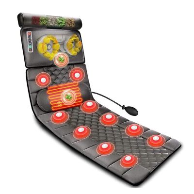 Massage Mat with 20 Neck Shiatsu Kneading Massage Heads,9 Modes 9 Levels,Heated Mattress Pad Full Body Massager Cushion for Neck And Back,Lumbar Calf Muscle Relaxation Massage Cushion
