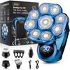 9D Electric Head Shaver for Bald Men, Upgraded 6-in-1 Wet/Dry Grooming Kit, Cordless Rechargeable Travel Gift view 1