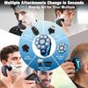 9D Electric Head Shaver for Bald Men, Upgraded 6-in-1 Wet/Dry Grooming Kit, Cordless Rechargeable Travel Gift view 4