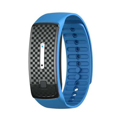 ARKEM Ultrasonic Body-Shaped Wristband, Electronic Ultrasonic Mosquito Repellent Bracelet, Intelligent Outdoor Field Anti-Mosquito Silicone Bracelet, Promote Blood Circulation-Blue