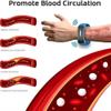 ARKEM Ultrasonic Body-Shaped Wristband, Electronic Ultrasonic Mosquito Repellent Bracelet, Intelligent Outdoor Field Anti-Mosquito Silicone Bracelet, Promote Blood Circulation-Blue view 3