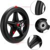 2 Pcs Wheelchair Caster Wheel, Manual Wheelchairs Front Wheels 6" 7" 8" Solid Hard Rubber Tire, Silence,Anti-wear & Non-Slip, Easy to Install for Wheelchairs, Rollators, Walkers view 4