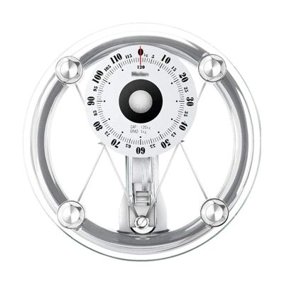 Bathroom Scale Mechanical, Analog, Fast Reliable Weighing, Easy To Read, Round Sturdy Tempered Glass, High Capacity 120Kg, Suitable For Home, Schools Digital Scale