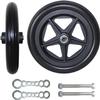 AuLYn 2 Pieces Wheelchair Caster Wheels, 7inch 8inch Wheelchair Wheels Easy To Scroll 2-3/8" Hub Width- Easy To Install, Solid With Polyurethane Rubber Tire - With Wrench view 1