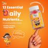 Multivitamin Gummie Kids,15 Day Supply, Natural Strawberry Flavour, 30 Chewable Vegan Gummies, Vegetarian Friendly, Energy & Immune System, Kids Multivitamin Gummies, GMO & Gluten Free. view 2