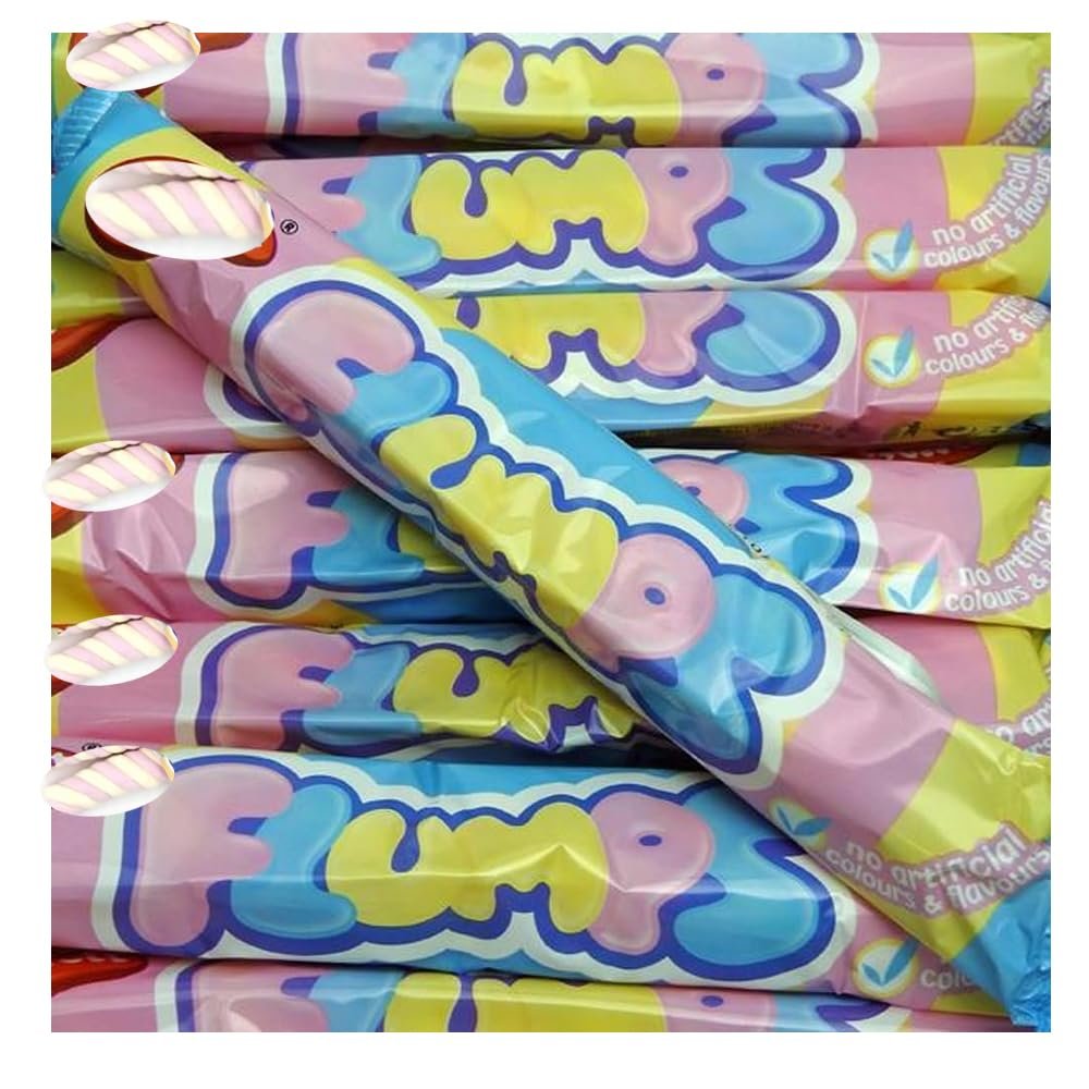 Barratt Flumps Sweets 20g - Vanilla flavour fluffy mallow twist (30 Packs)