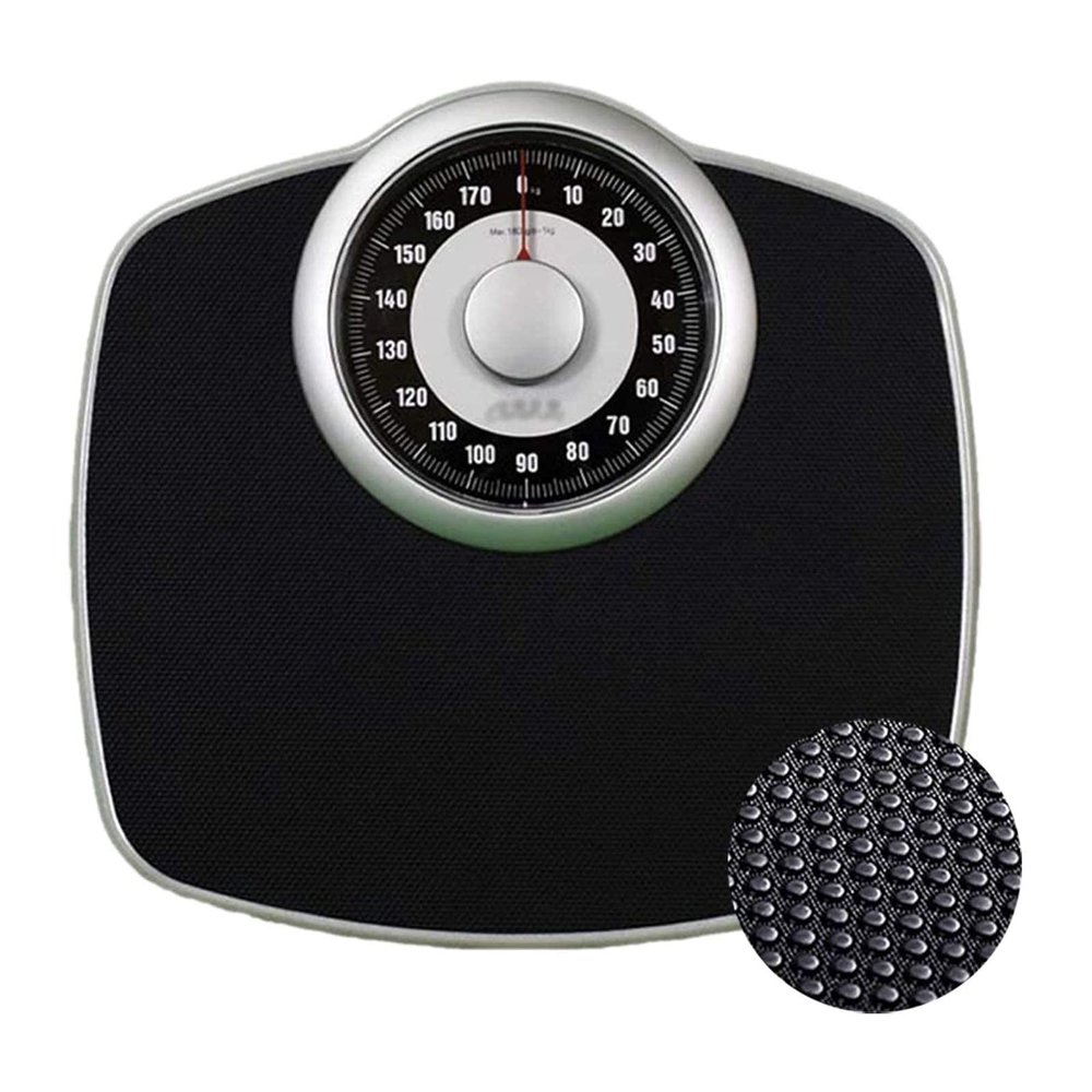 Body Scale Analog,Weight Scale Mechanical,Non-Slip Surface, Large Dial, For Hotel Fitness Beauty Salon Bathroom, 180 Kg Capacity, Black Digital Scale