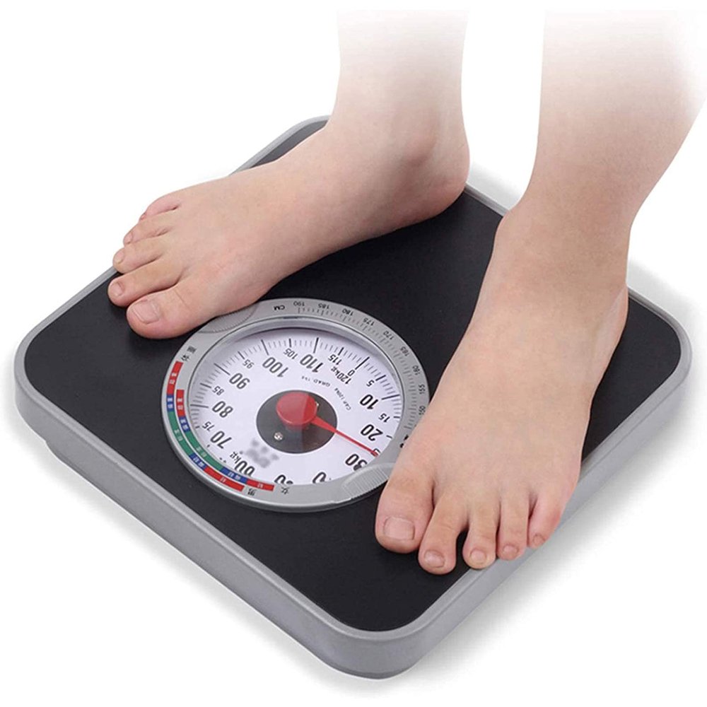 Bathroom Scale Body Scales,Academy Doctors Style,Analog With Easy To Read Analogue Dial, Anti-Slip Design, Sturdy Base,No Buttons/Batteries, Black Digital Scale