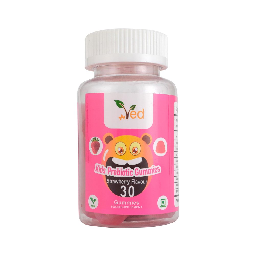 probiotic Gummie Kids,15 Day Supply, Natural Strawberry Flavour, 30 Chewable Vegan Gummies, Vegetarian Friendly, Energy & Immune System, Kids probiotic Gummies, GMO & Gluten Free.