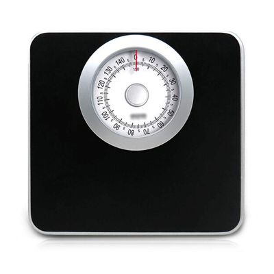 Bathroom Scale Analog, Body Weight Scale, Anti-Slip Design, Oversized Dial Scale With Easy To Read Measurements And Large Platform, Maximum Weight : 150Kg Digital Scale (Black)