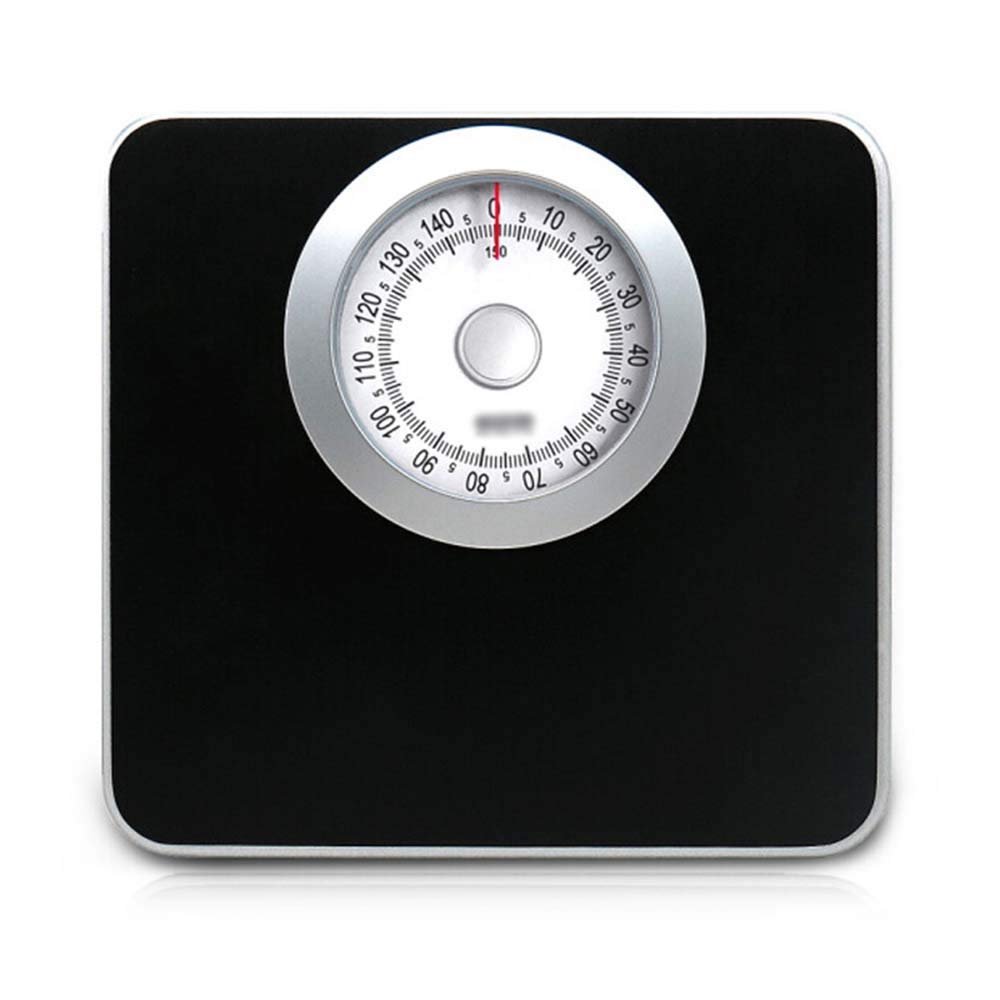 Bathroom Scale Analog, Body Weight Scale, Anti-Slip Design, Oversized Dial Scale With Easy To Read Measurements And Large Platform, Maximum Weight : 150Kg Digital Scale (Black)