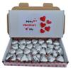 25 Milk Chocolate Hearts  Red Foil Wrapped Valentines Chocolate Hearts Love Heart Chocolates | Wedding Favour Chocolates (Silver Heart, 25) view 1