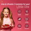 Iron Gummies Kids,15 Day Supply, Natural Strawberry Flavour, 30 Chewable Vegan Gummies, Vegetarian Friendly, Energy & Immune System, Kids Iron Gummies, GMO & Gluten Free. view 3