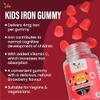 Iron Gummies Kids,15 Day Supply, Natural Strawberry Flavour, 30 Chewable Vegan Gummies, Vegetarian Friendly, Energy & Immune System, Kids Iron Gummies, GMO & Gluten Free. view 4