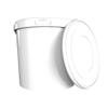 FixedByU Bucket with Lid 10 L White Round Plastic Bucket Food-Safe Airtight and Stable Empty Bucket with Handle and Lid Suitable for Food Chemistry Washing Powder Adhesives view 1