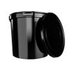 FixedByU 5 Buckets with Lid, 10 L, Black, Round, Plastic Bucket, Food-Safe, Airtight and Stable, Empty Bucket with Handle and Lid Suitable for Food, Chemistry, Washing Powder, Adhesives view 2
