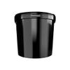 FixedByU 5 Buckets with Lid, 10 L, Black, Round, Plastic Bucket, Food-Safe, Airtight and Stable, Empty Bucket with Handle and Lid Suitable for Food, Chemistry, Washing Powder, Adhesives view 4