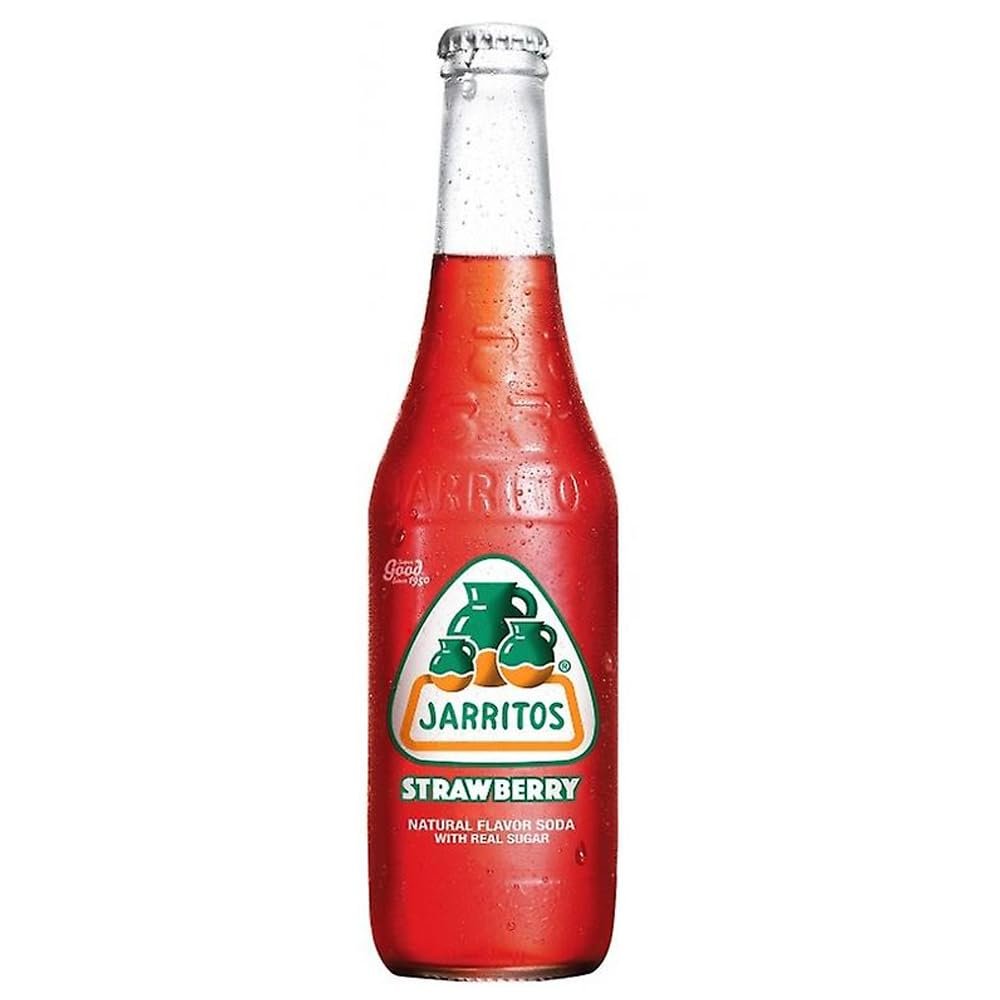 Jarritos Strawberry 370ml / Mexican Strawberry Soft Drink Bottle