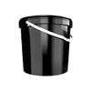 10 Buckets with Lid, 10 L, Black, Round, Plastic Bucket, Food-Safe, Airtight and Stable, Empty Bucket with Handle and Lid for Food, Chemistry, Washing Powder, Adhesives view 4