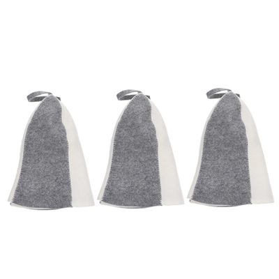 Angoily 3 Pcs Unisex Felt Sauna Hats for Bath and Sauna Use, Comfortable Thick Felt Caps with Hanging Ring for Easy Storage, Shower and Steam Cap for Men and Women