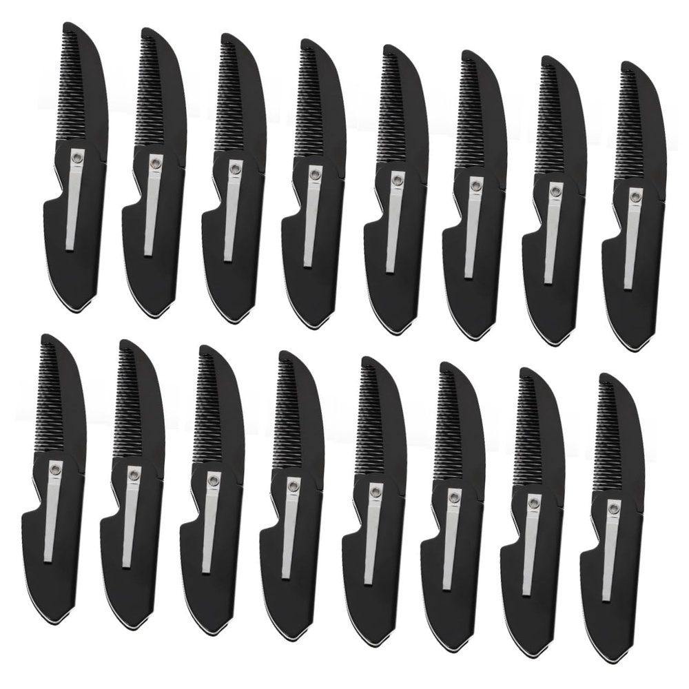 Angoily 16pcs Folding Beard Comb Pocket Combs Mustache Brush Household Hair Men Grooming Accessory