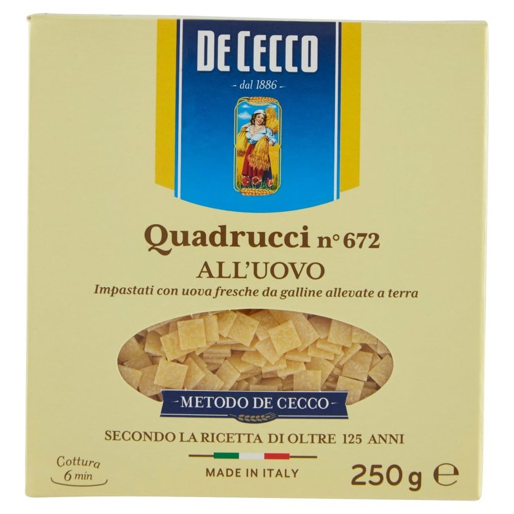 5X De Cecco Egg Squares 250 g (5 Packs of 250 g) 1.25 kg